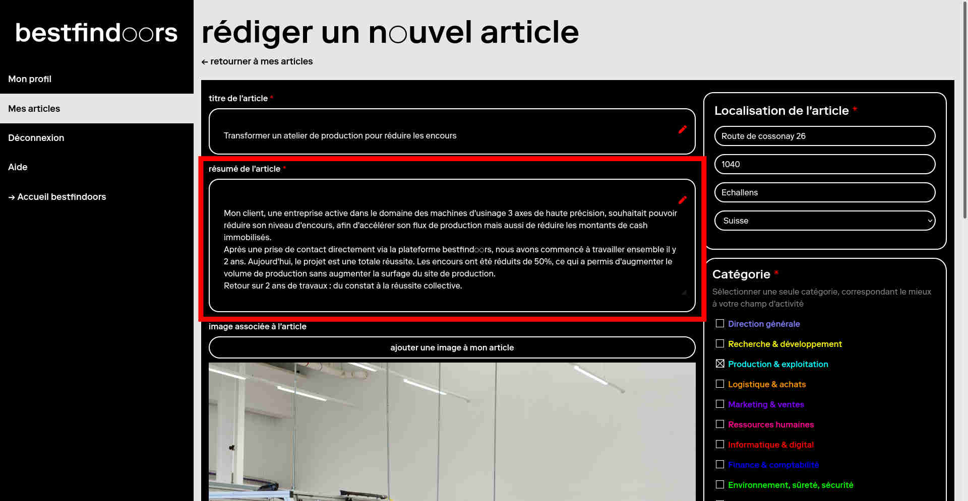 Résumé de l'article